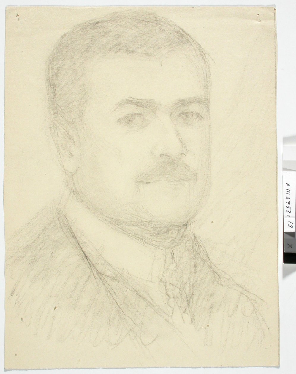 Retrato de un hombre, busto de Maria Wiik