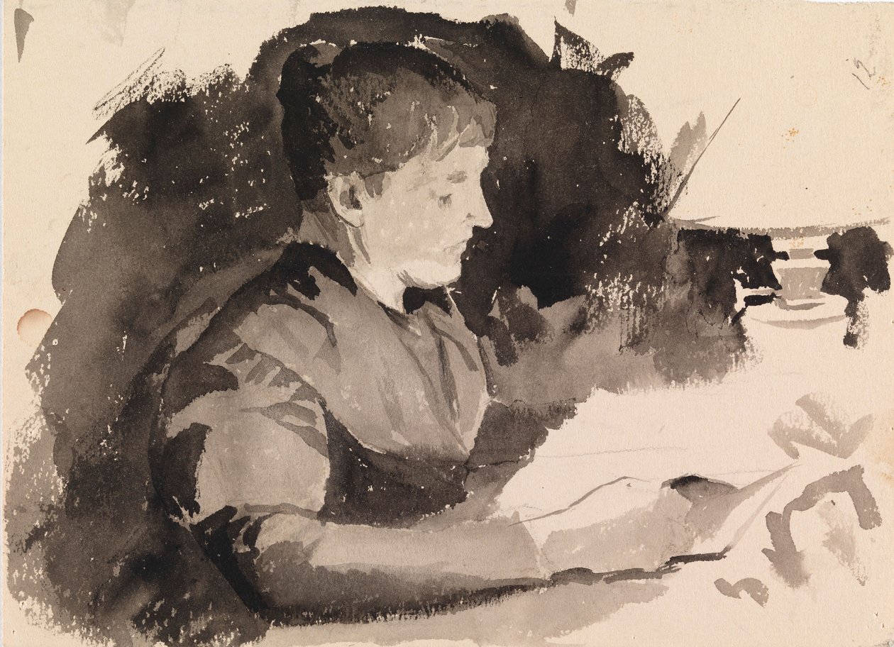 Mujer leyendo de Maria Wiik