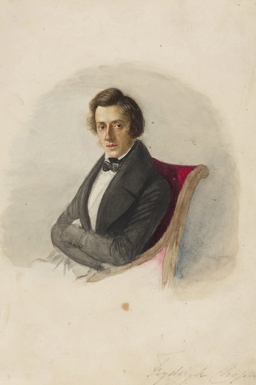 Retrato de Frédéric Chopin (1810-1849) de Maria Wodzinska