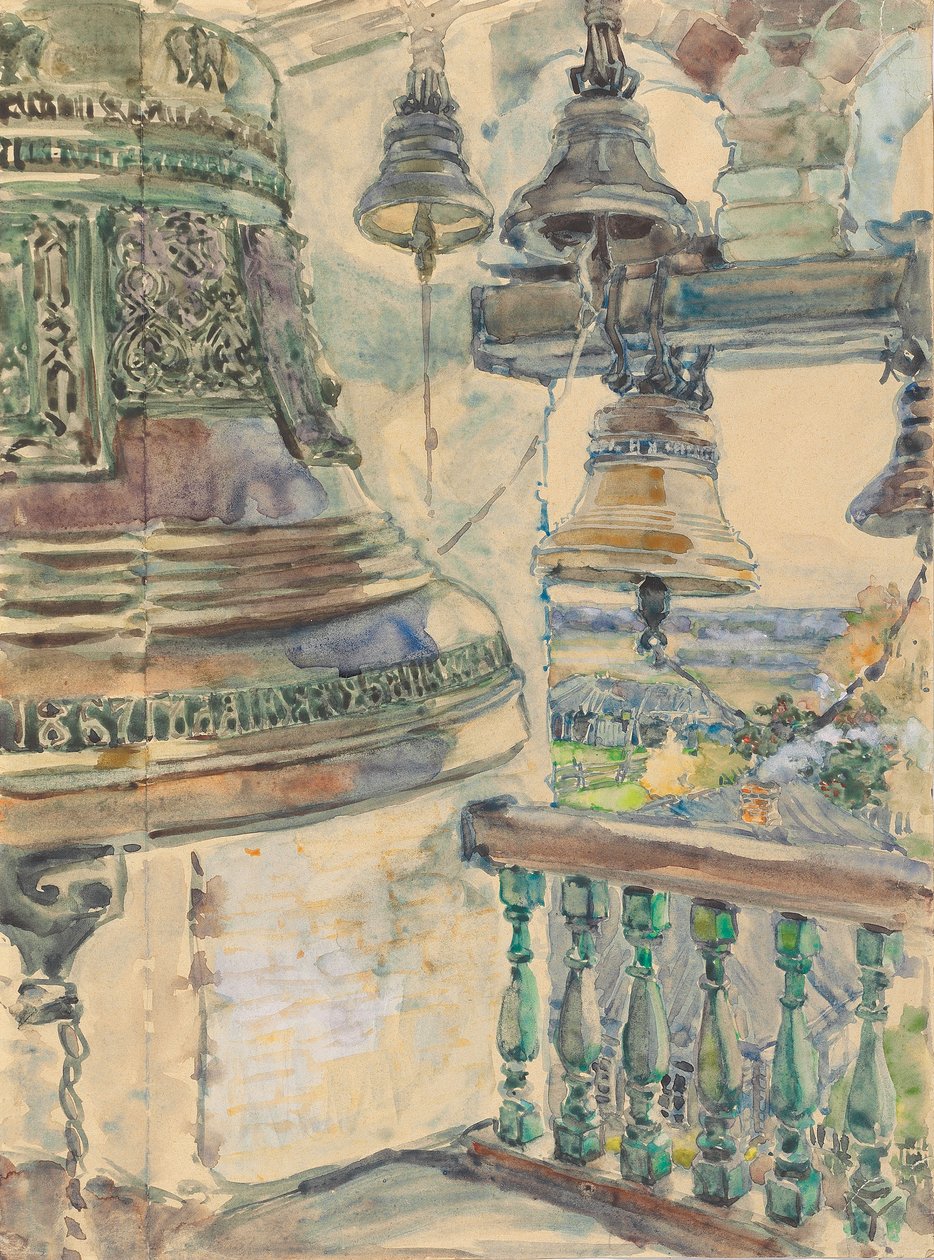 Vista desde el campanario de la Catedral de Savino-Storozhevsky, cerca de Zvenígorod, 1891 de Maria Yakunchikova