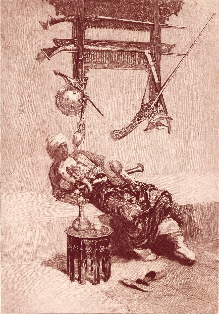 Moro de Tánger (grabado) de Mariano (after) Fortuny