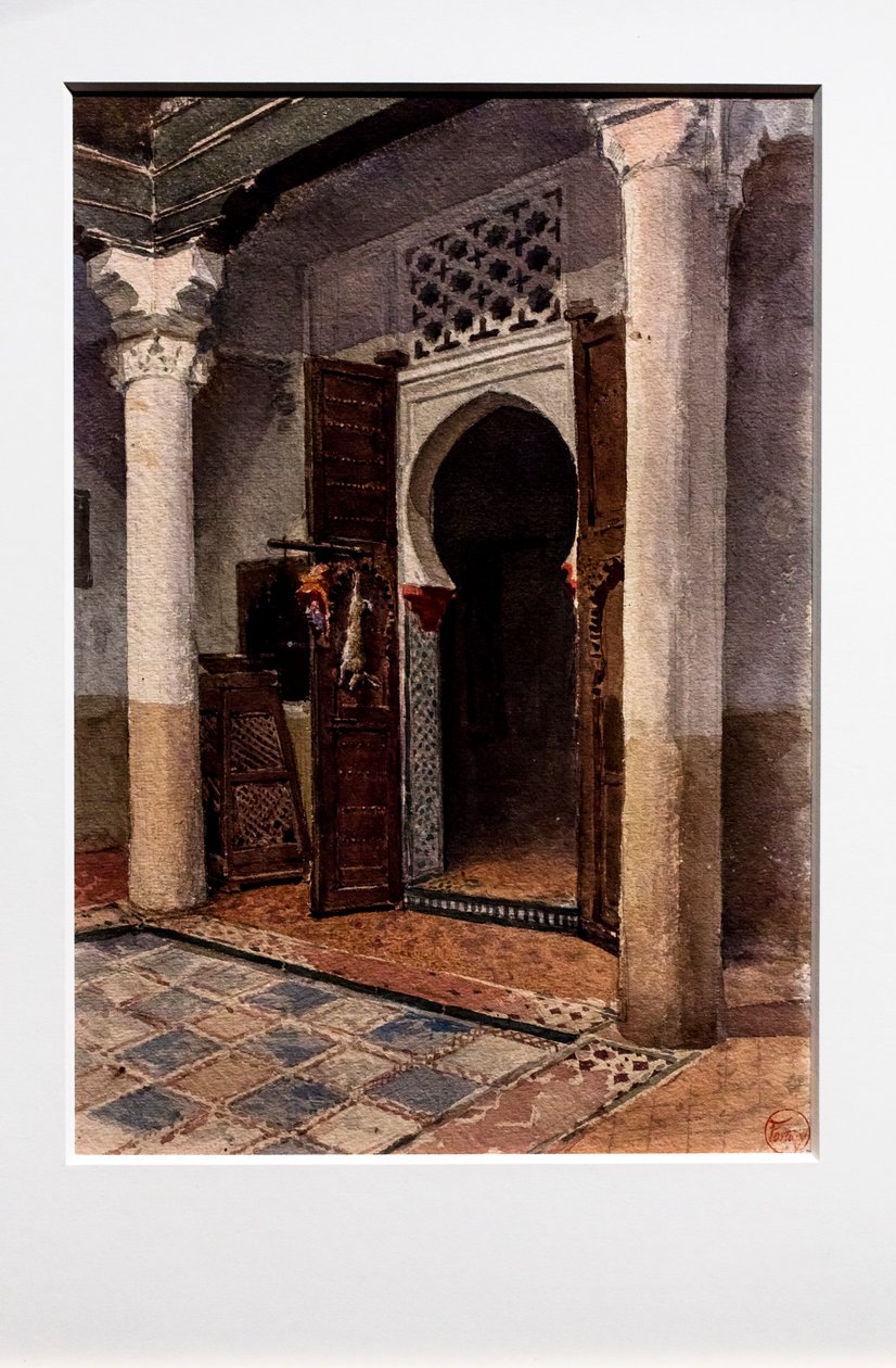 Rincón de patio morisco, hacia 1870-71 (acuarela sobre papel) de Mariano Fortuny