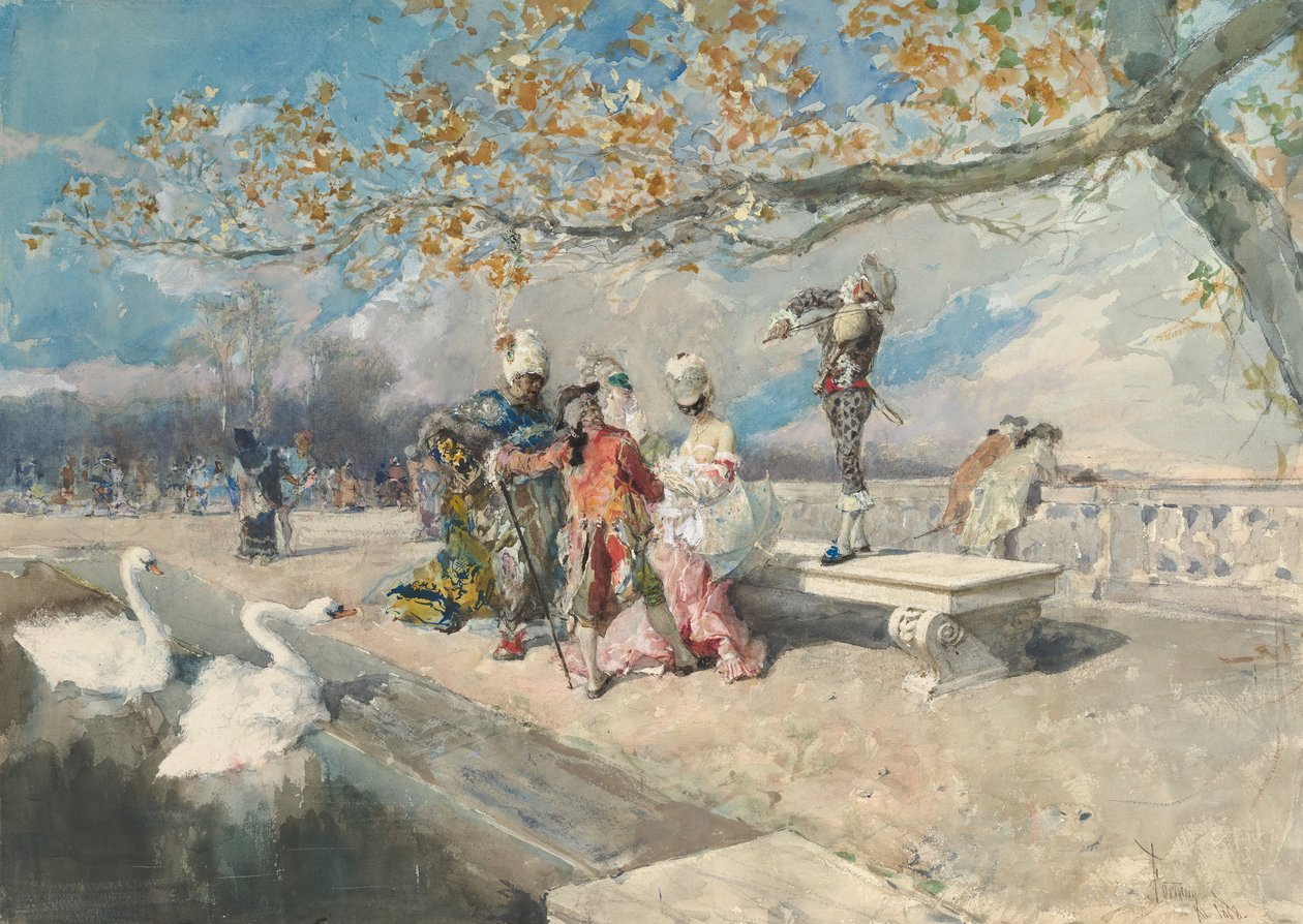 Mascarada, mediados del siglo XIX de Mariano José María Bernardo Fortuny y Carbó