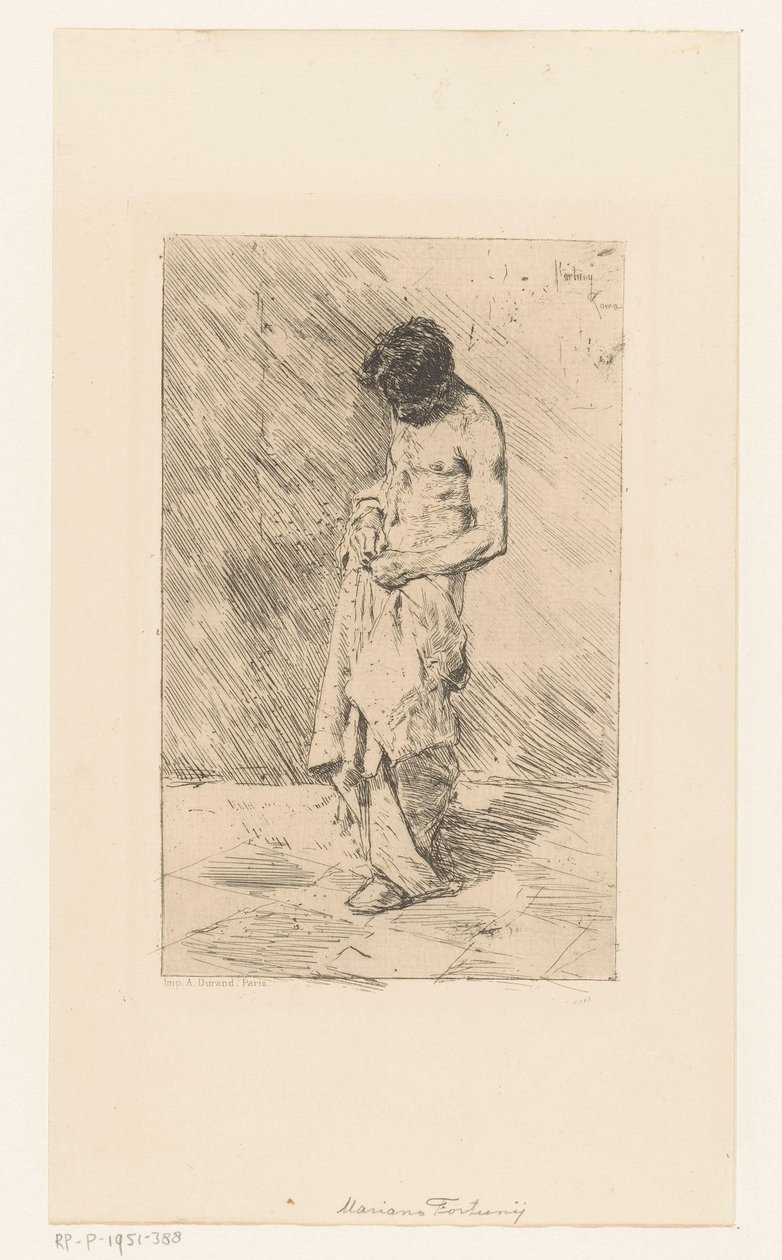 modelo masculino de pie de Mariano José María Bernardo Fortuny y Carbó