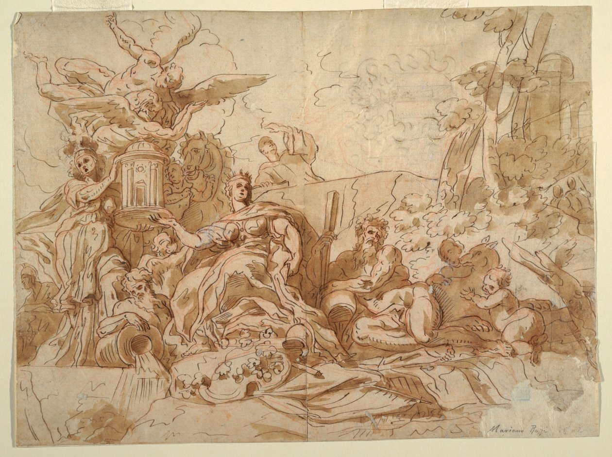 Dibujo, Juno, 1731-1807 de Mariano Rossi