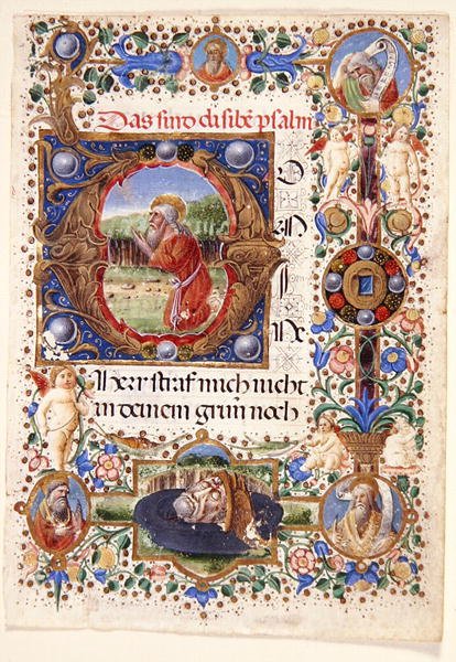Ms. 11-2001: Hoja suelta de un Libro de Horas florentino, finales del siglo XV (vitela) de Mariano de Buono di Jacopo