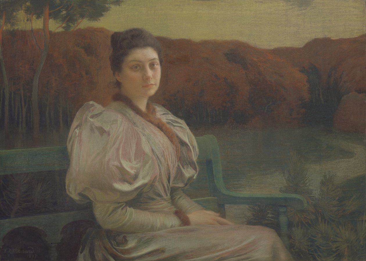 Retrato de Louise Galtier-Boissiere, 1897 de Marie Auguste Emile Rene Menard