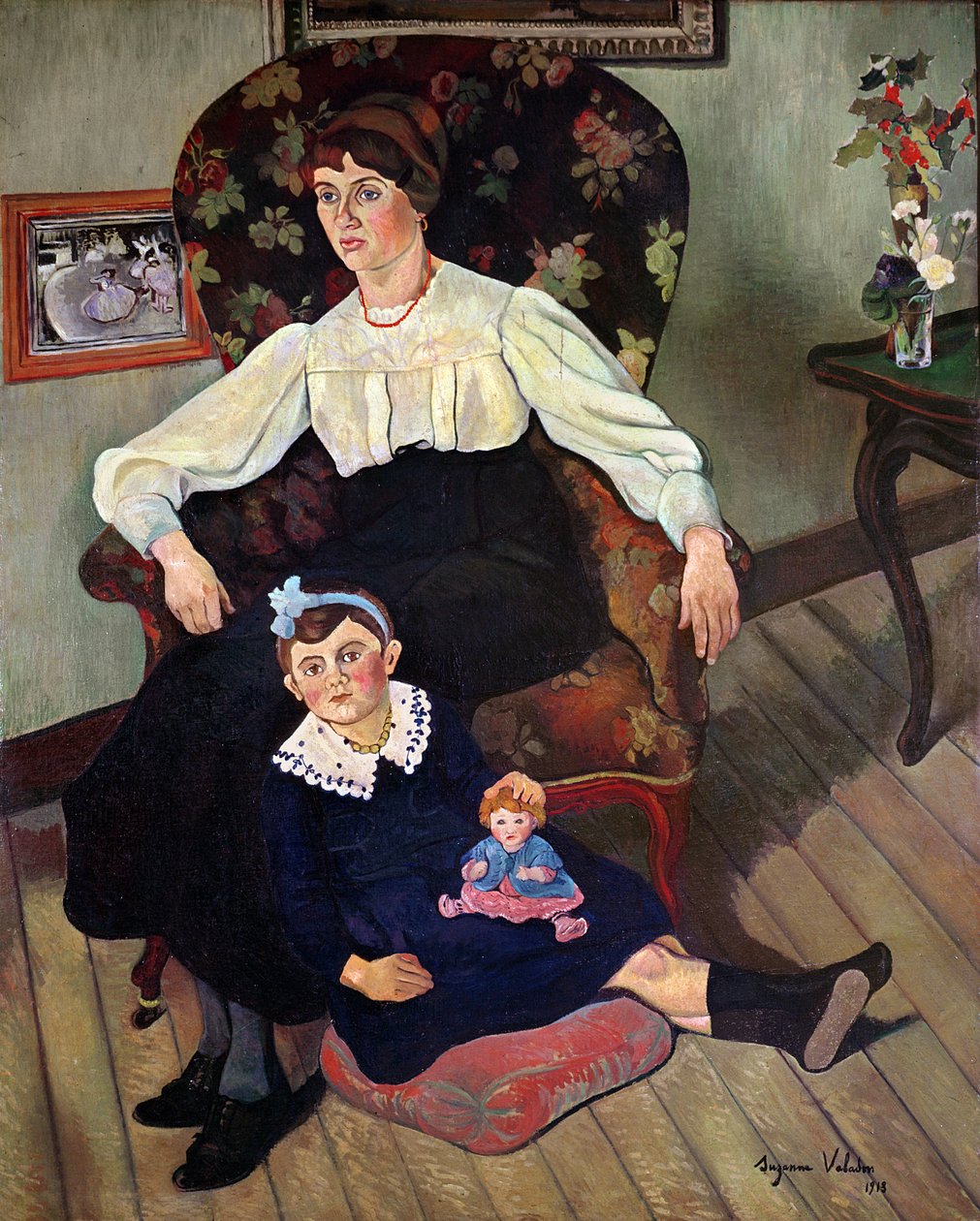 Retrato de Marie Coca y su hija, 1913 de Marie Clementine (Suzanne) Valadon