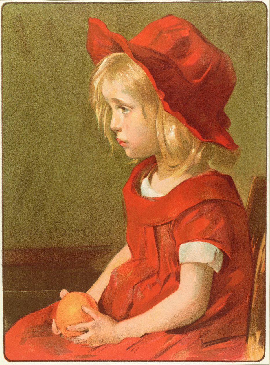 Niña con naranja de Marie Louise Catherine Breslau