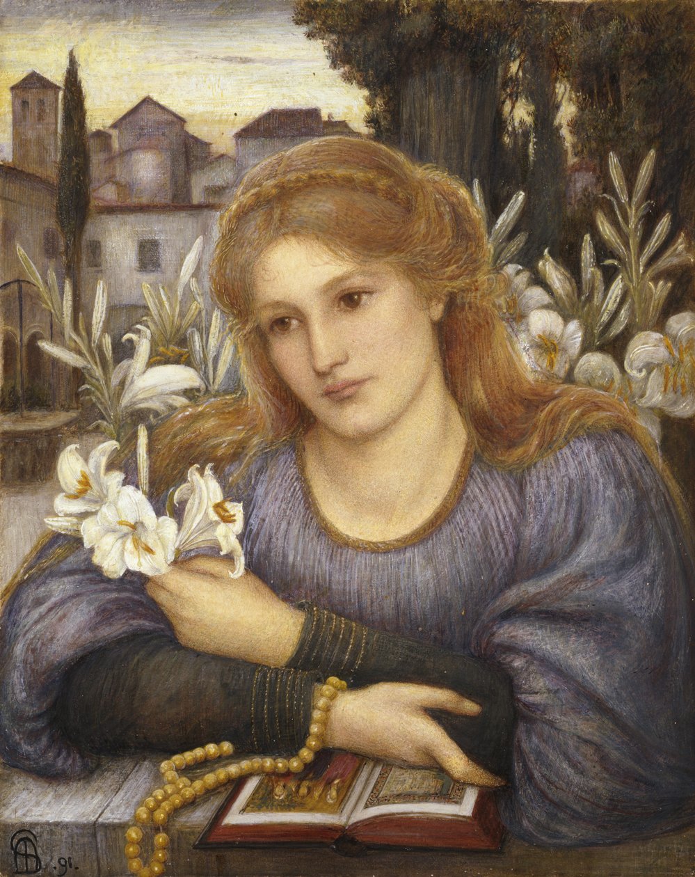 Lirios del claustro, 1891 de Marie Spartali Stillman