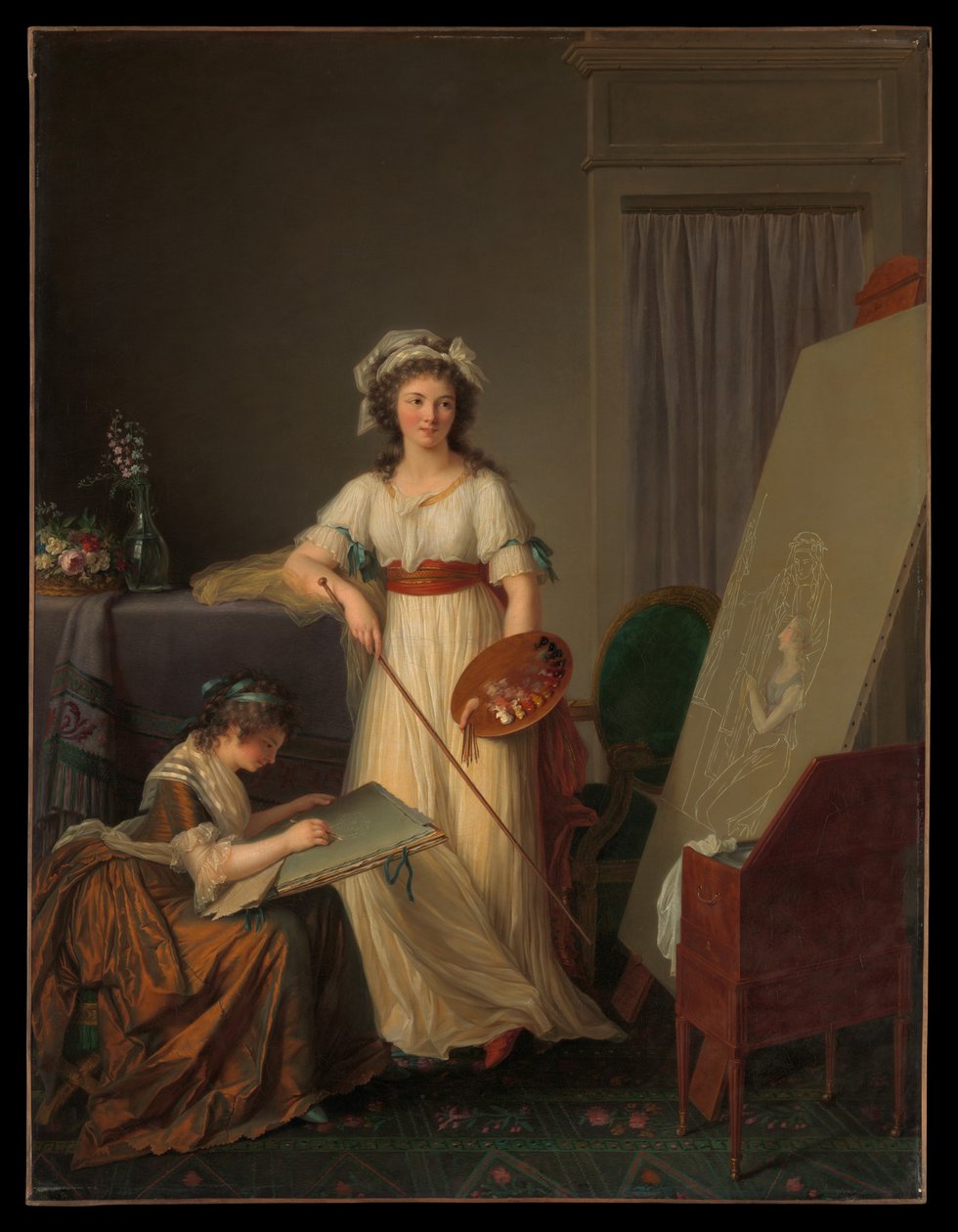 Taller de un artista o taller de un pintor de Marie Victoire Lemoine