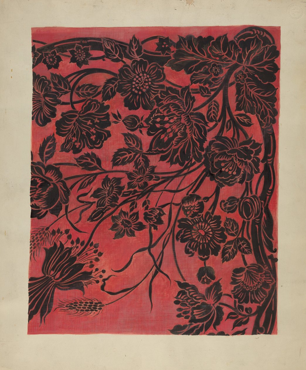 Cubierta de mesa con estarcido, c. 1942 de Marie Alain