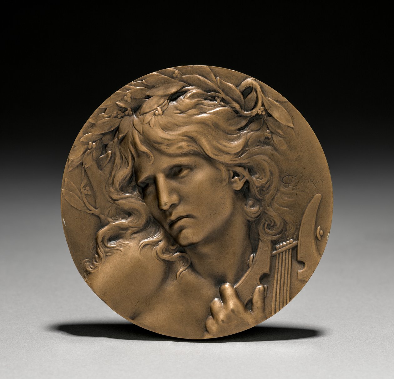 Medal Presented to Loïe Fuller by the French Government:  Orpheus at the Entrance to the Underworld (obverse) de Marie Alexandre Lucien Coudray