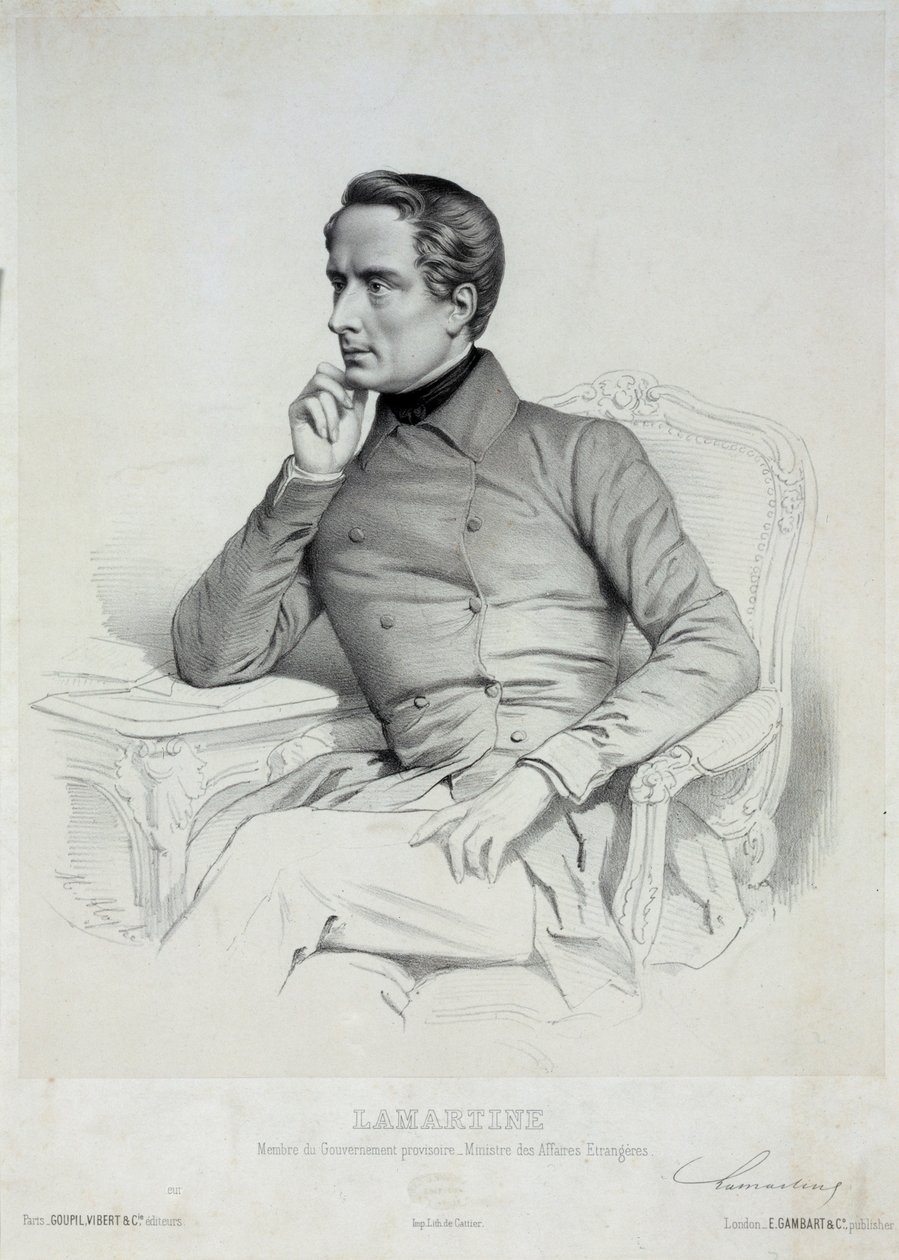 Retrato de Alphonse de Lamartine 1790-1869 de Marie Alexandre Menut Alophe