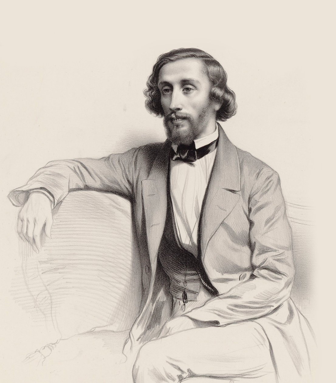 Retrato del pianista y compositor Julius Schulhoff 1825-1898, 1854 de Marie Alexandre Menut Alophe