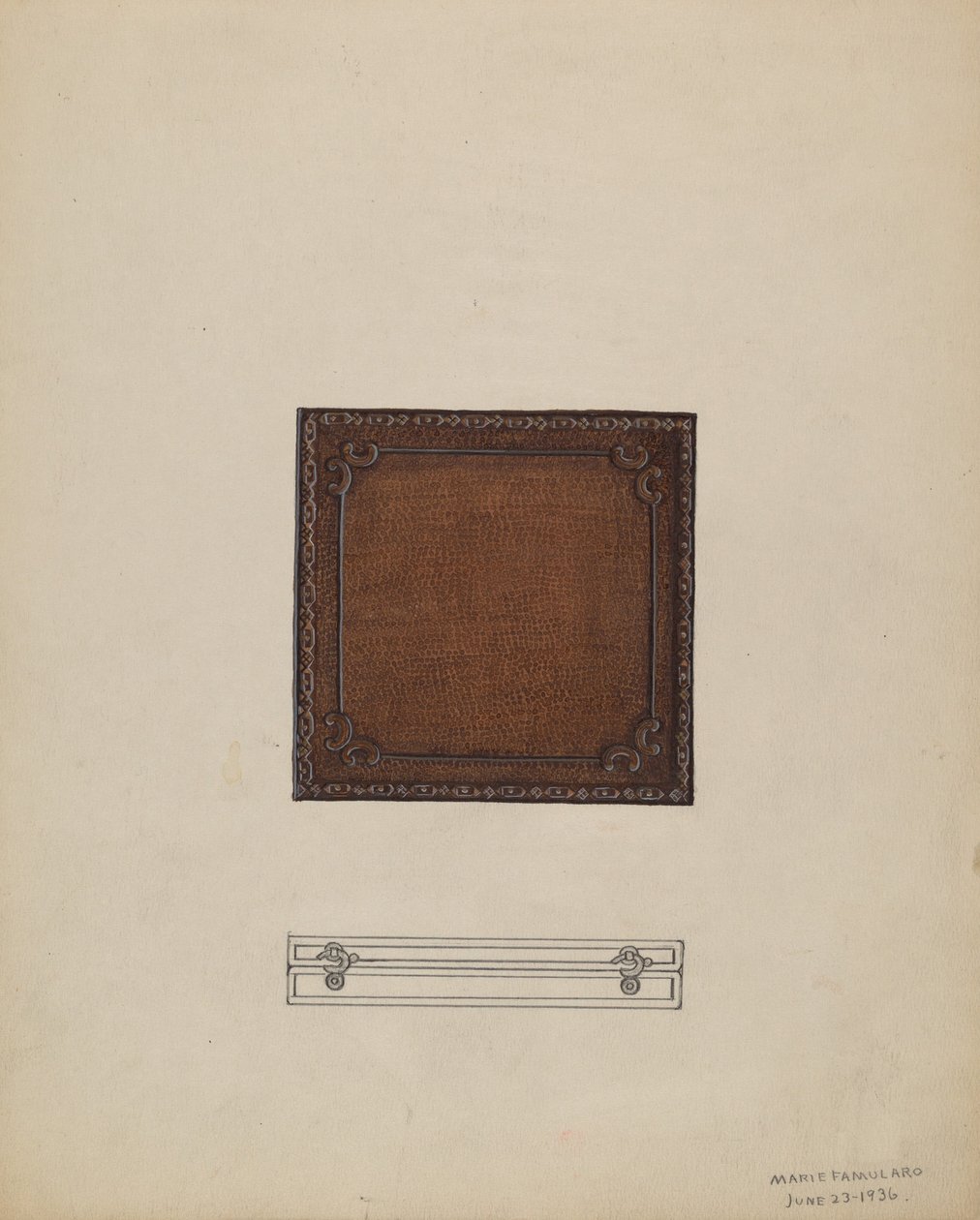 Estuche de medallas de cuero, 1936 de Marie Famularo
