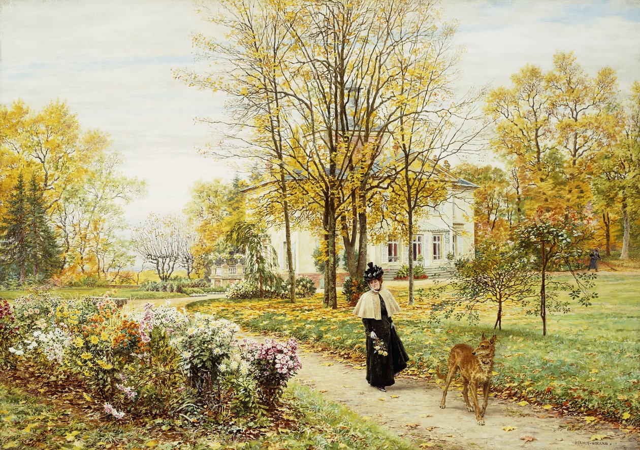 Paseo en un día de otoño de Marie Francois Firmin Girard