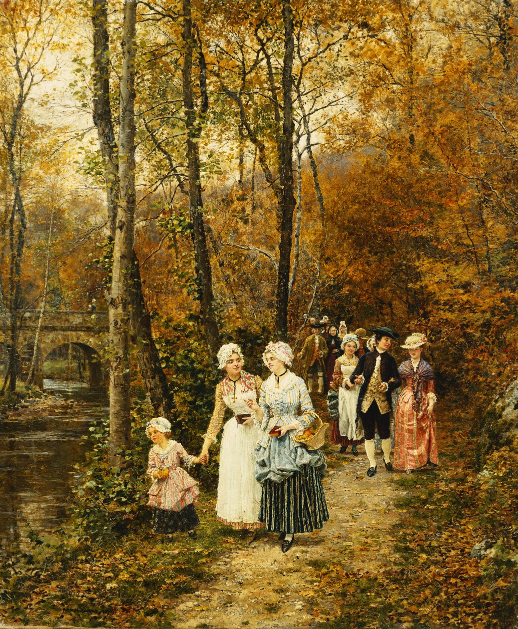 El paseo de la tarde, 1879 de Marie Francois Firmin Girard