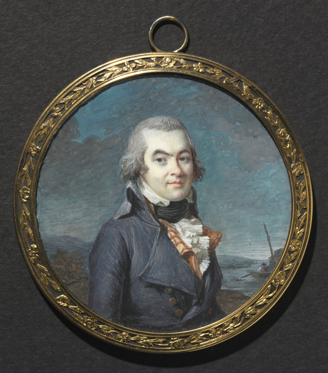 Retrato de un hombre en un paisaje, c. 1795 de Marie Gabrielle Capet