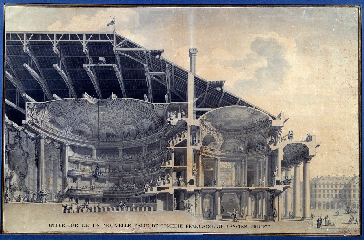 Arquitectura: "Vista del interior de la nueva sala de la Comedie Francaise de l