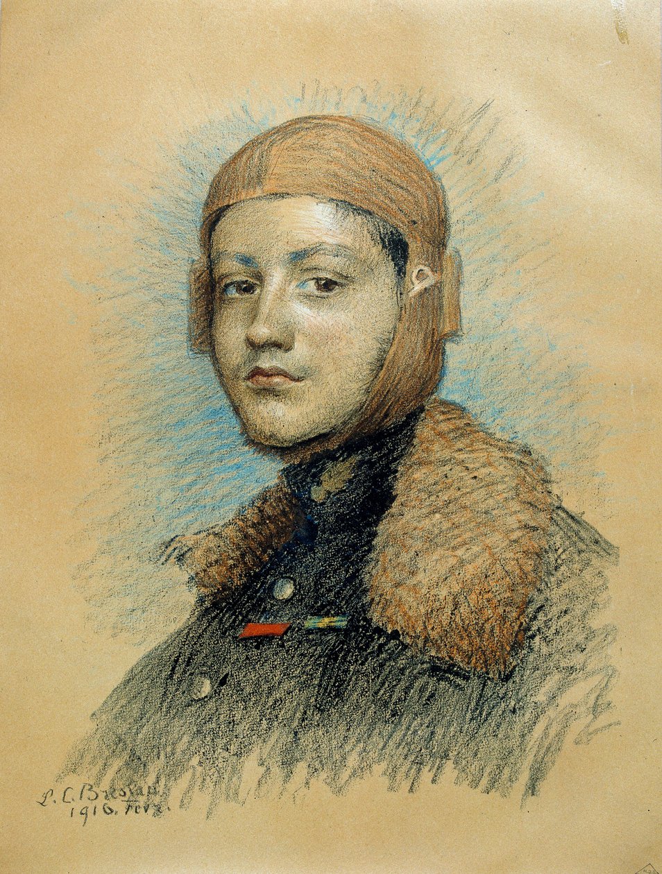 Retrato de Georges Guynemer, piloto de guerra francés de Marie Louise Catherine Breslau