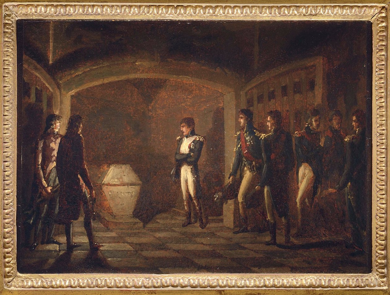 Napoleón ante la tumba de Federico el Grande, por Ponce-Camus, Marie Nicola de Marie Nicolas Ponce Camus