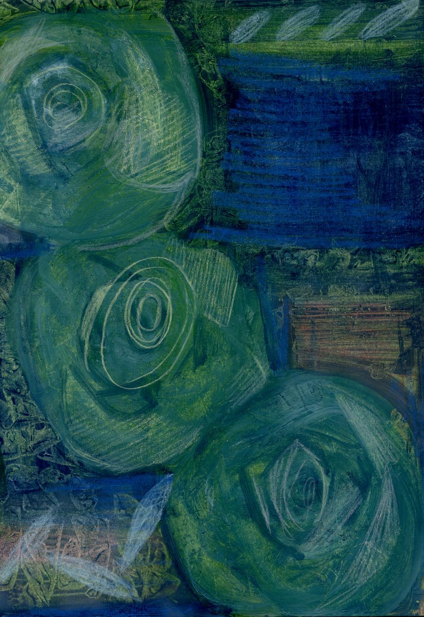 Pattern, 2020 (óleo y técnica mixta sobre papel A4) de Marina Falco