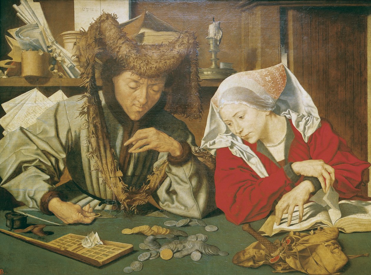 El Prestamista y su Esposa de Marinus van Roejmerswaelen