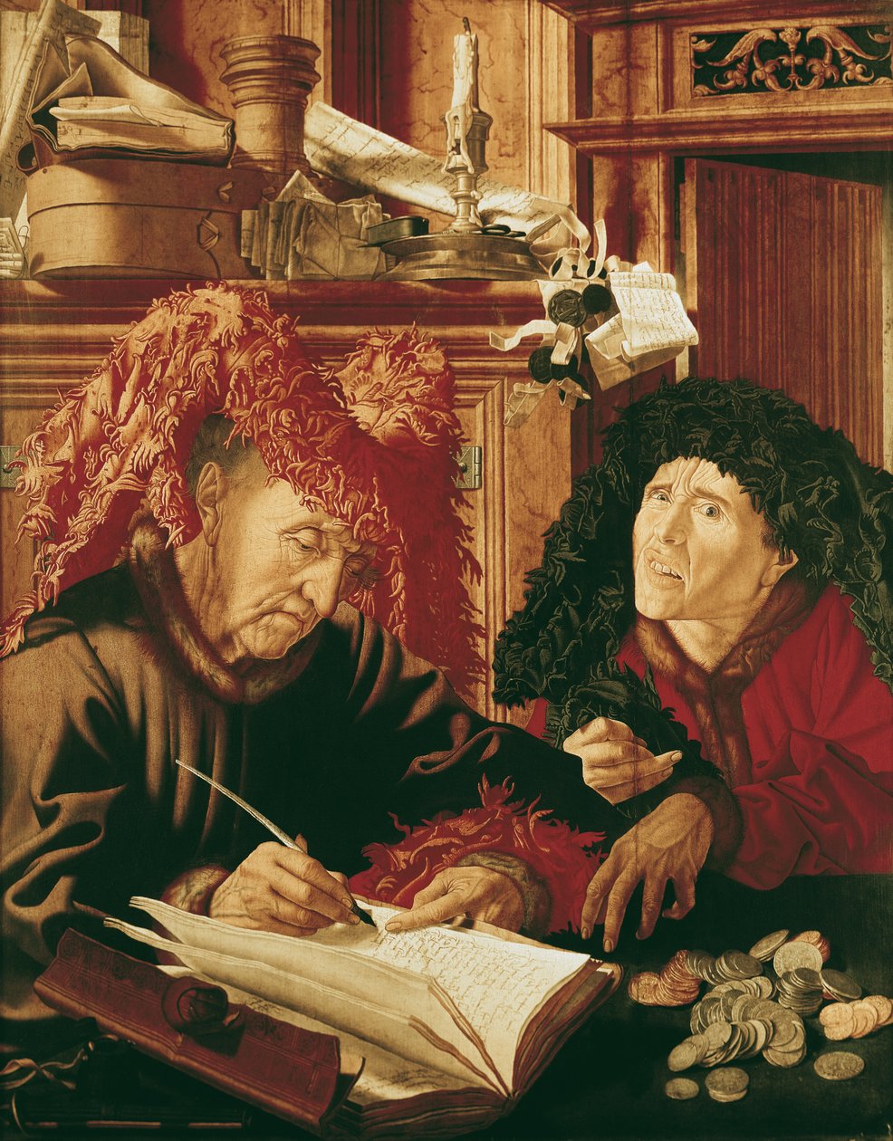 Dos recaudadores de impuestos, c.1540 de Marinus van Roejmerswaelen