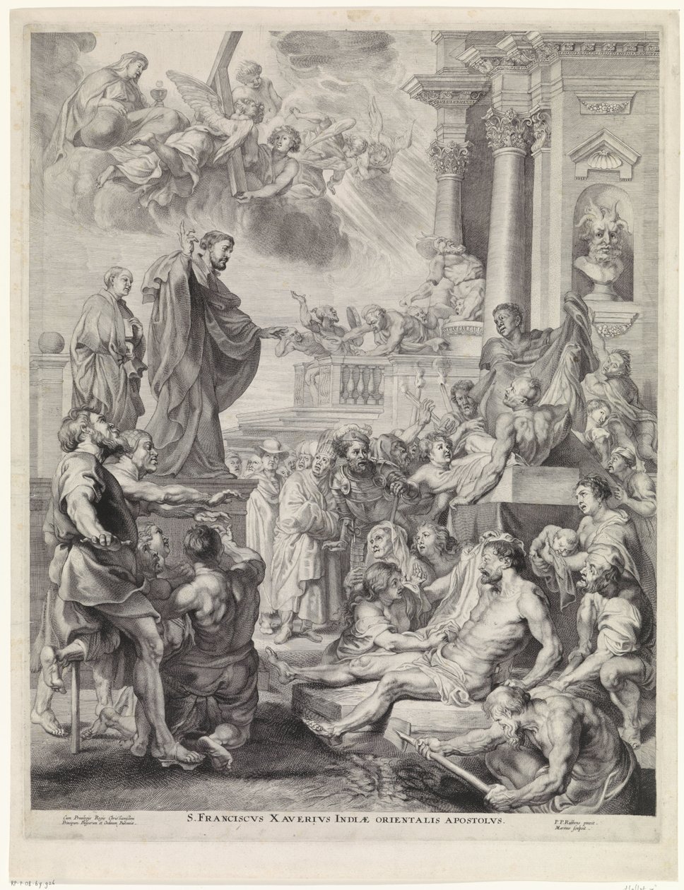 H. Franciscus Xavier wekt een dode tot leven San Francisco Javier, Apóstol de la India Oriental (título sobre el objeto) de Marinus Robyn van der Goes