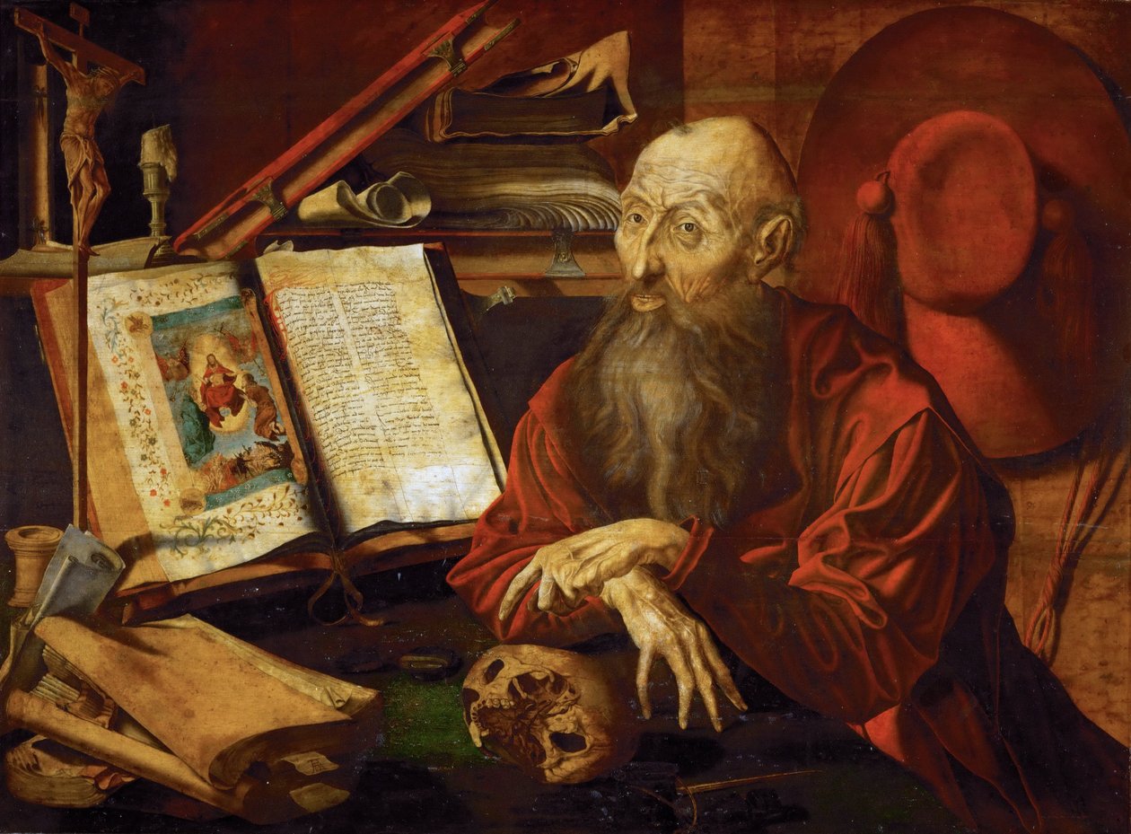 San Jerónimo en su celda de Marinus van Reymerswaele