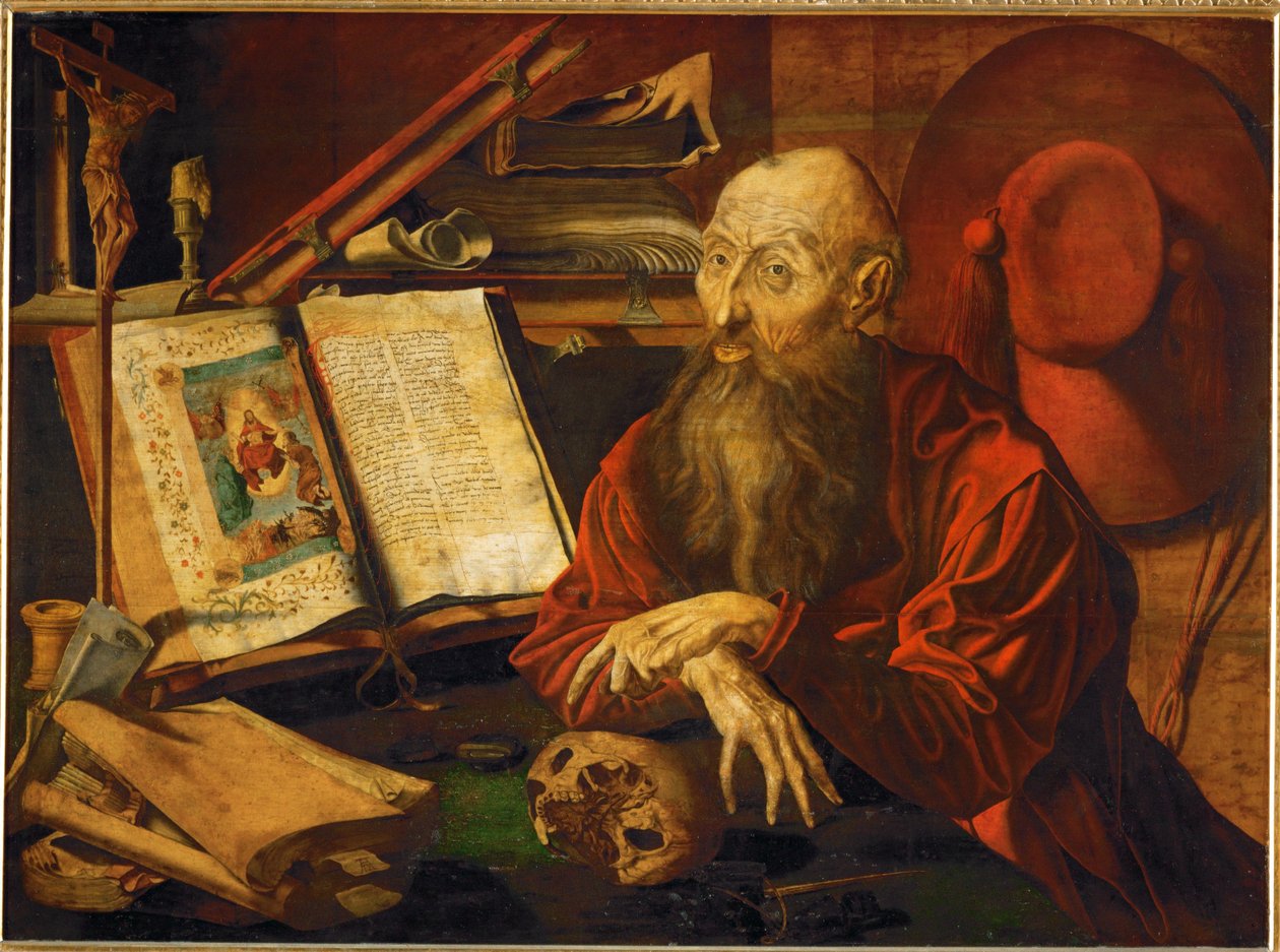 San Jerónimo, meditando (pintura) de Marinus van Reymerswaele