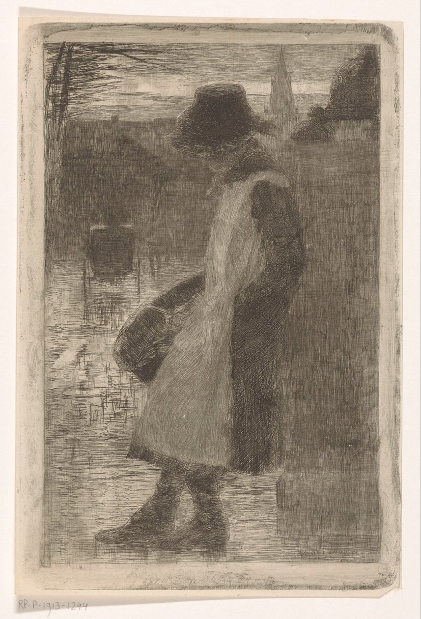 Chica en la calle de Marinus van der Maarel