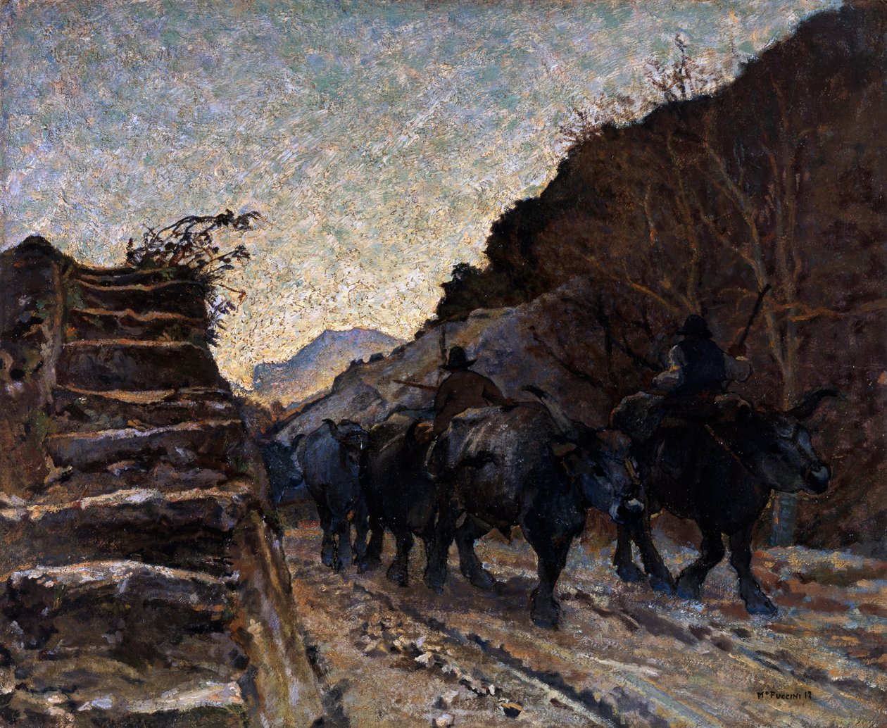 Regreso del trabajo en Versilia de Mario Puccini