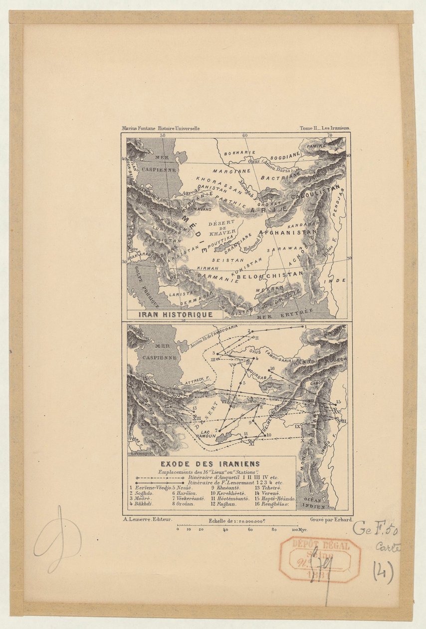 Irán histórico; Éxodo de los iraníes de Marius Fontane