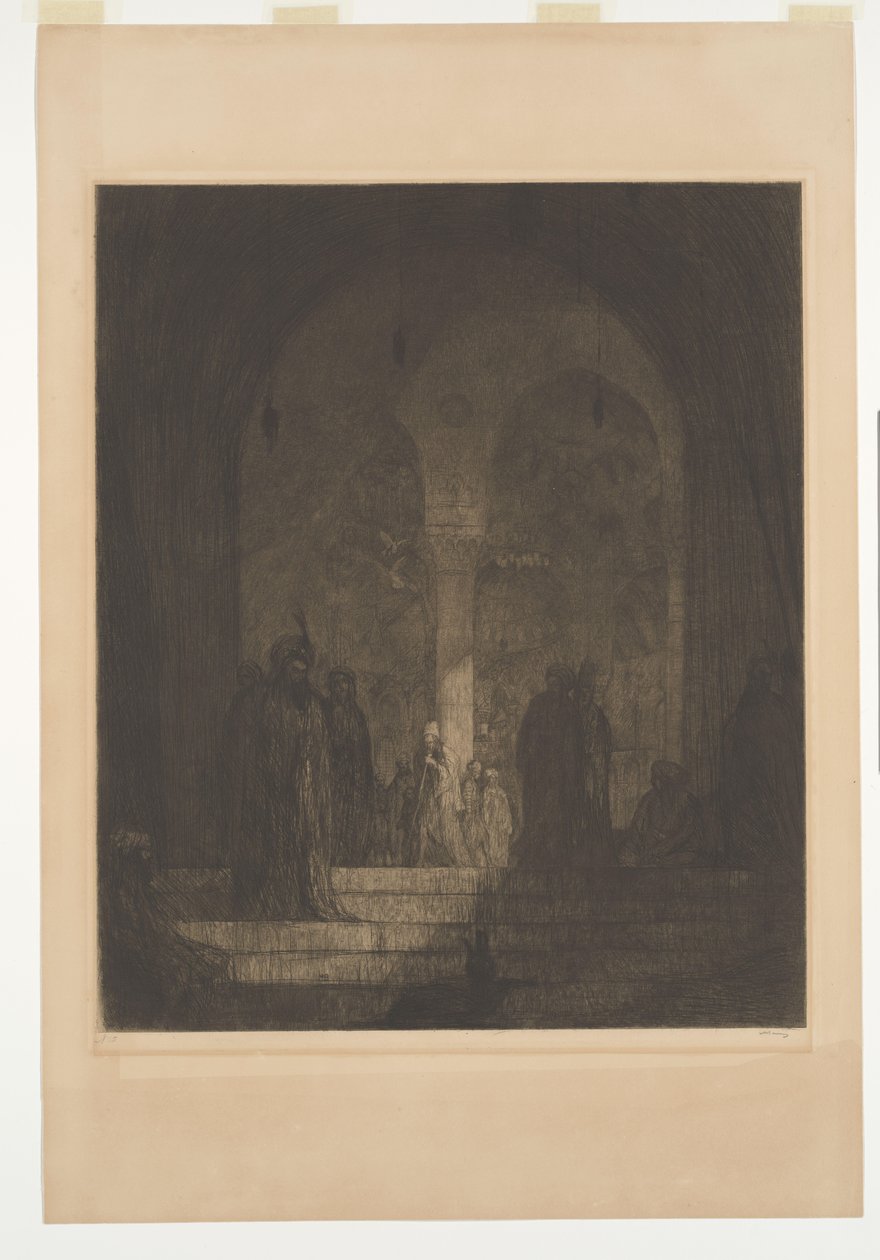 Porche de una mezquita de Marius Bauer (signed by artist)