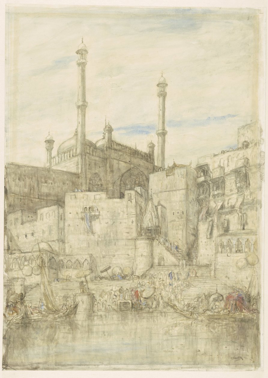 A orillas del Ganges, cerca de Benarés de Marius Bauer