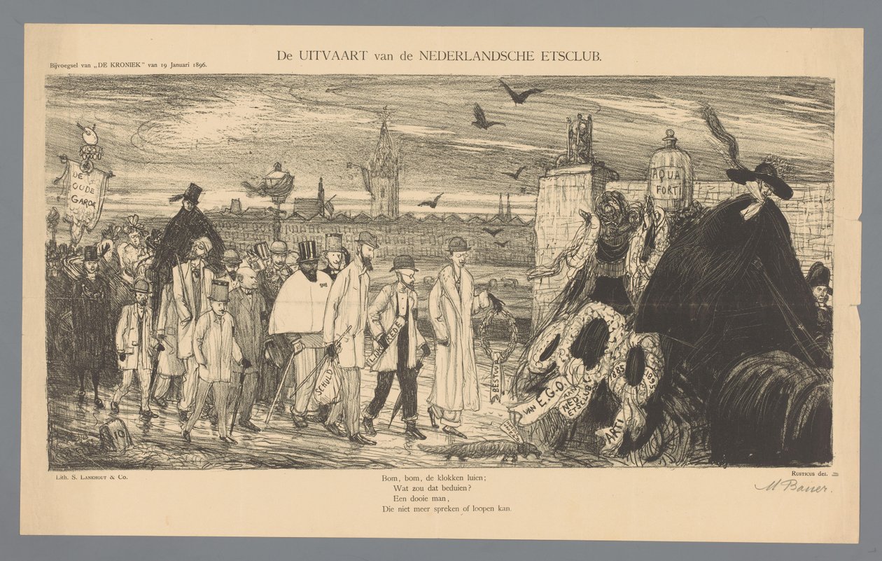 The Funeral of the Dutch Etching Club (título sobre objeto) de Marius Bauer