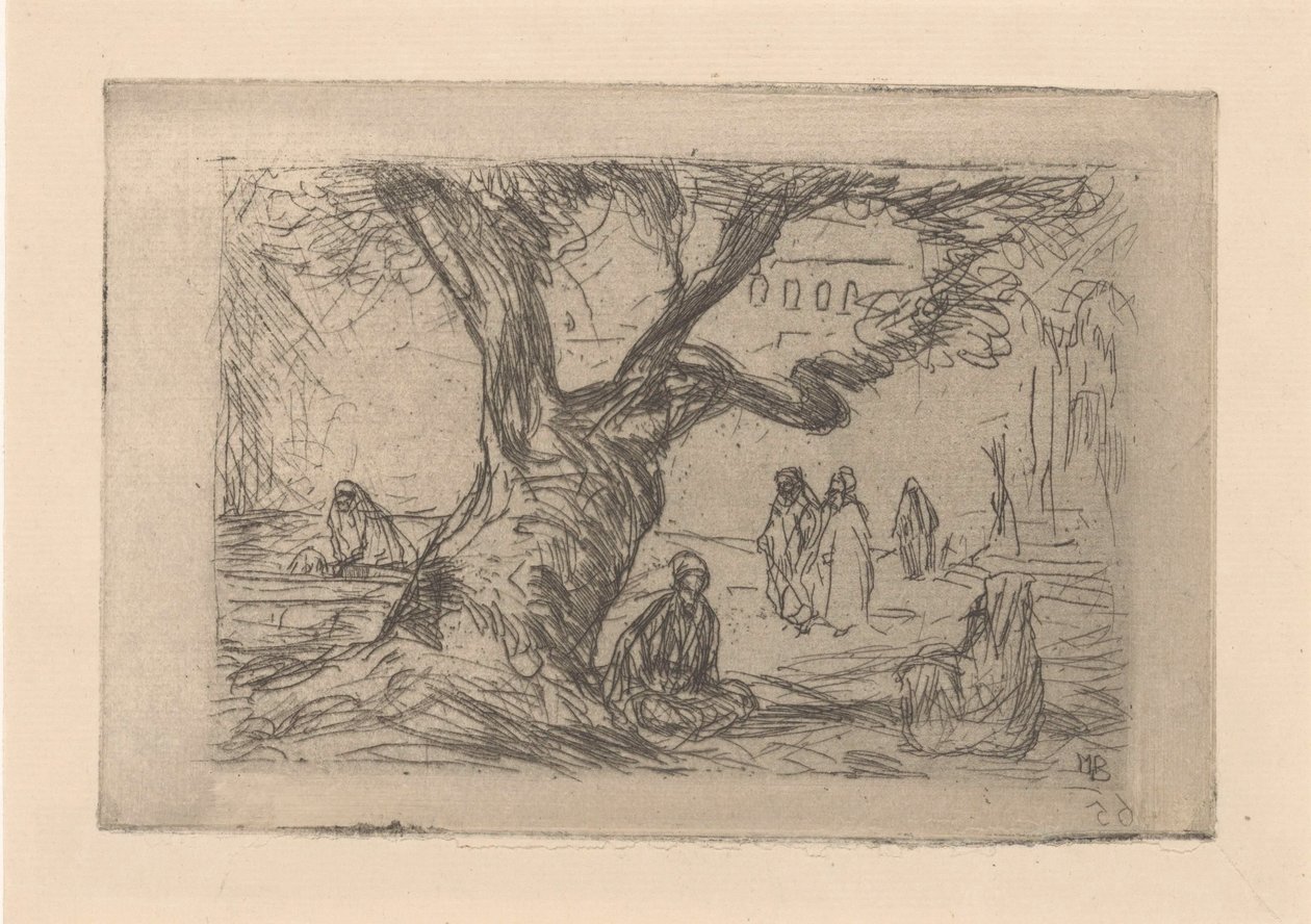 Figuras debajo de un árbol de Marius Bauer