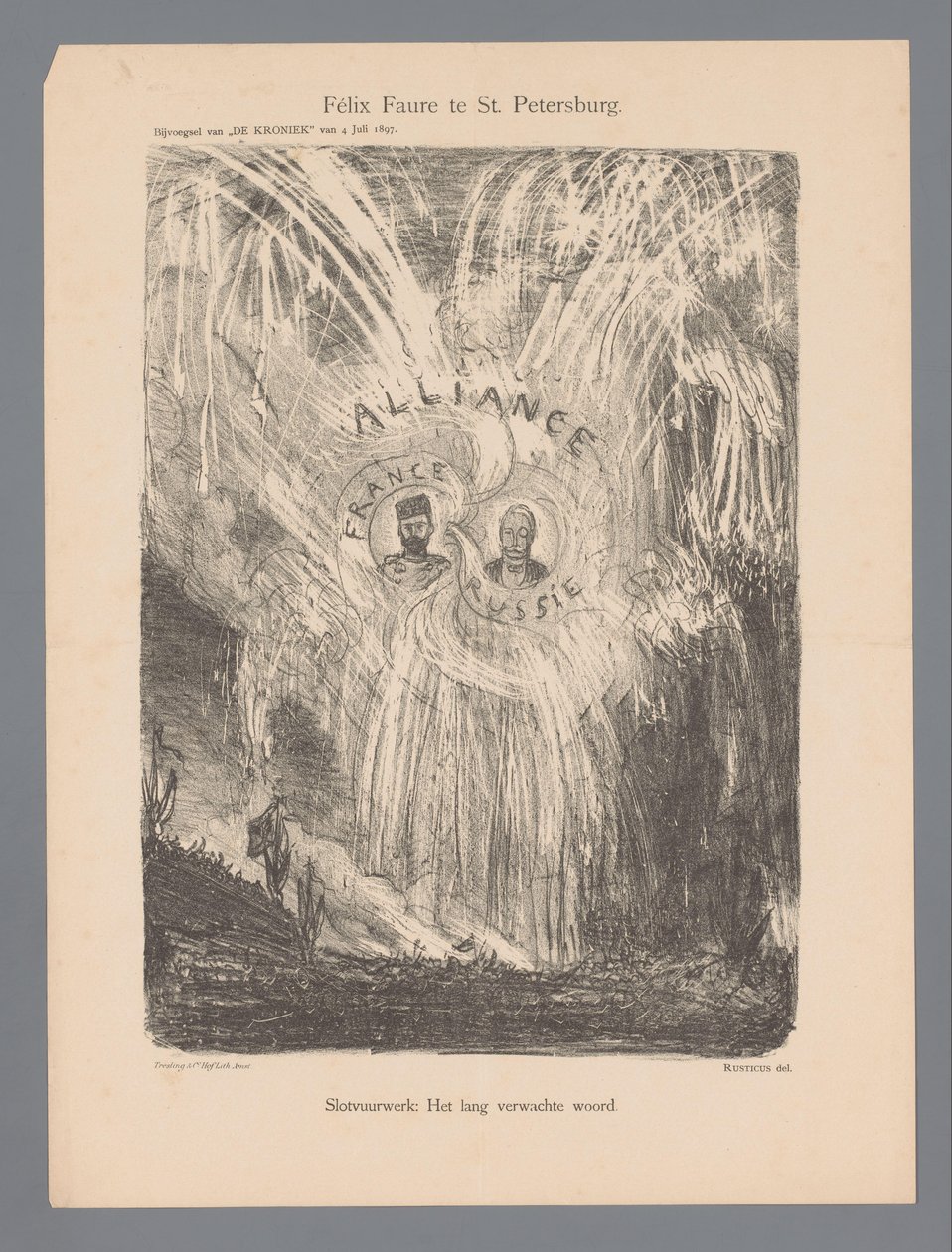 Félix Faure te St. Petersburg (título sobre objeto) de Marius Bauer