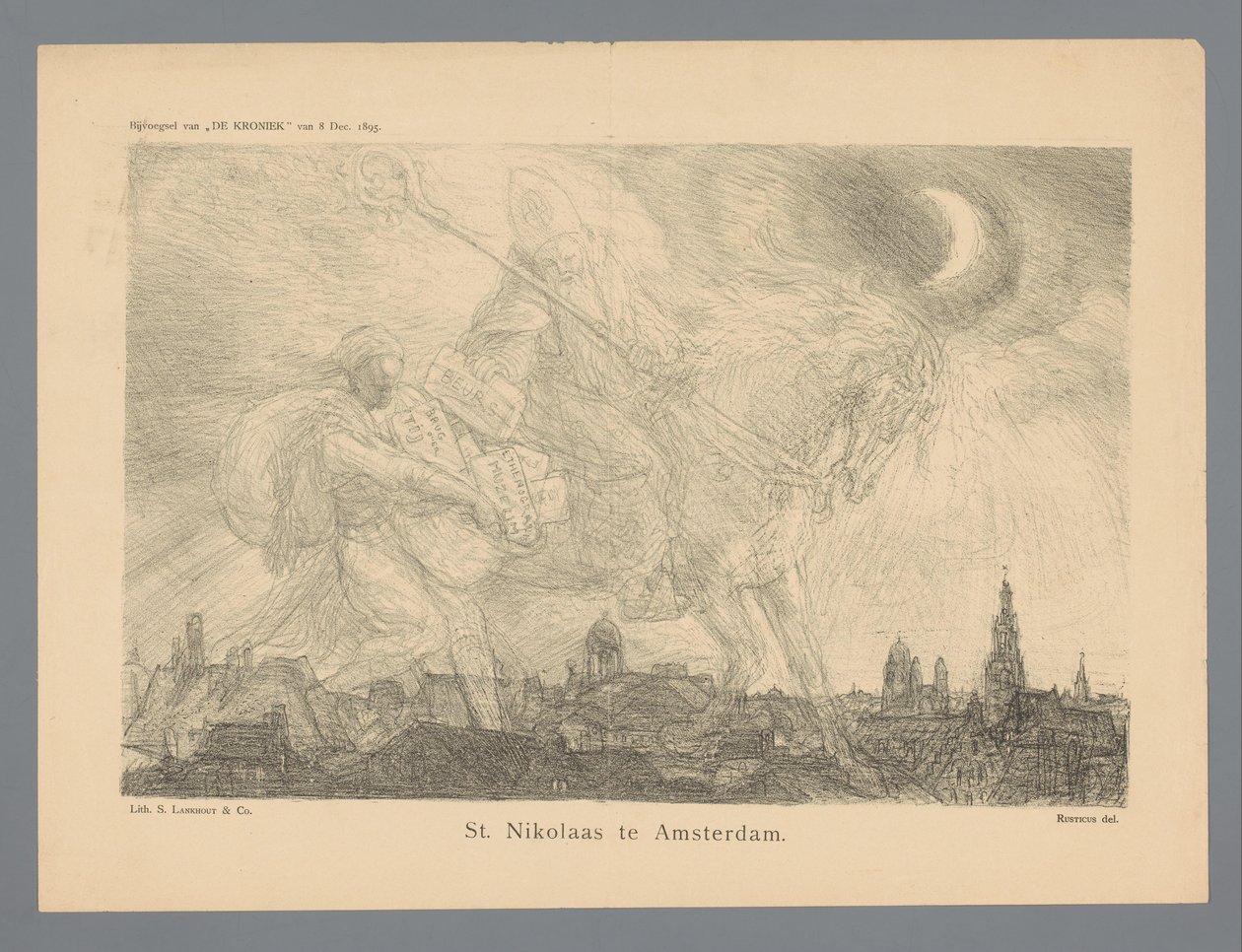 St. Nikolaas te Amsterdam (título sobre el objeto) de Marius Bauer