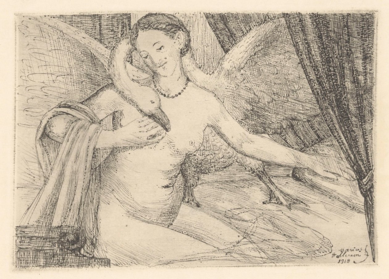 Leda y el cisne de Marius Holleman