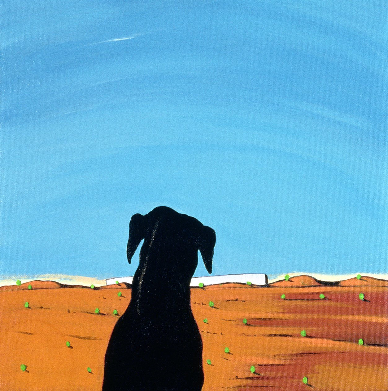Perro negro en Chestertown, 1998 de Marjorie Weiss