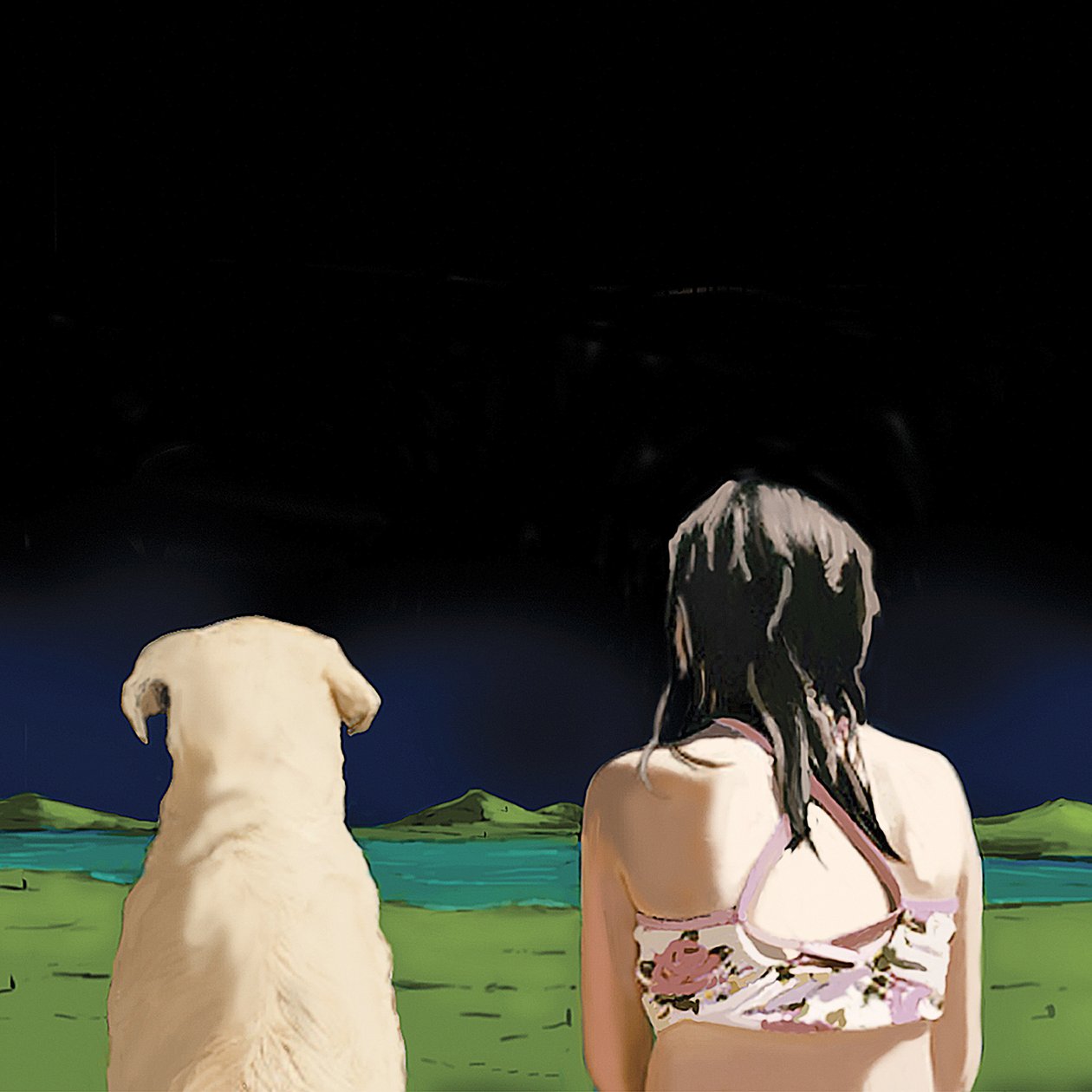 Niña y labrador amarillo, 2008 de Marjorie Weiss