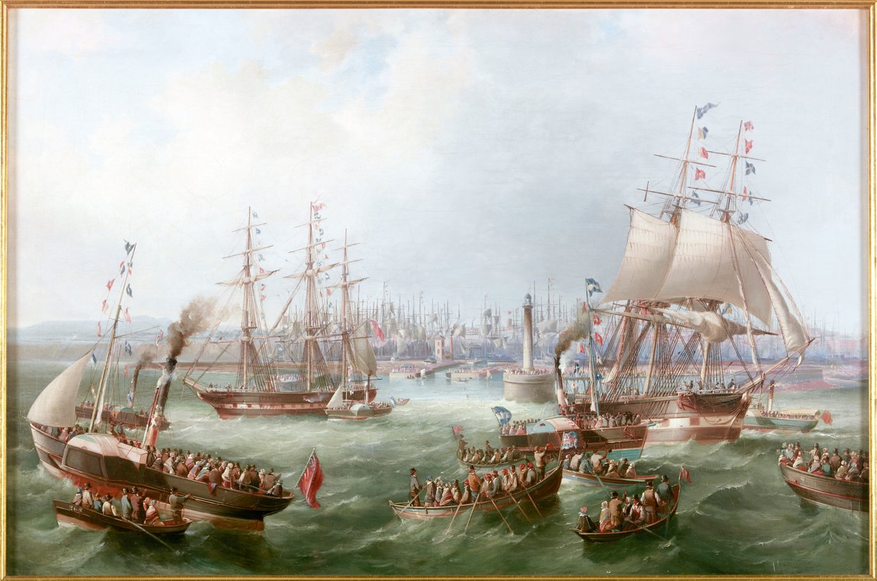 Apertura de la salida sur, muelles de Sunderland, 1856 de Mark Thompson