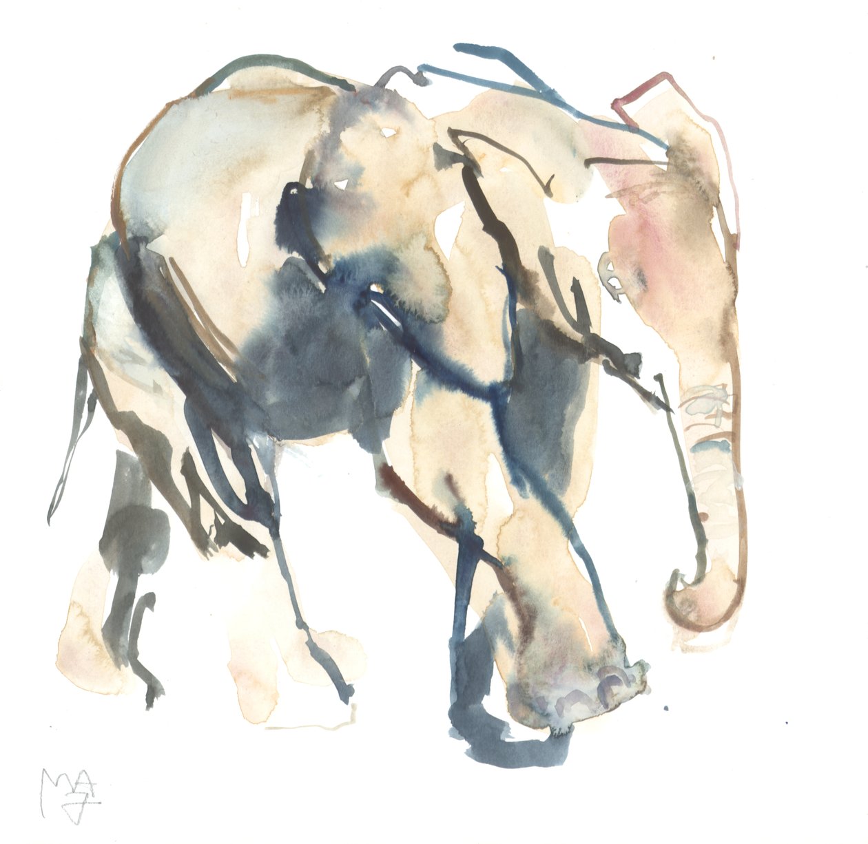 Elefante bebé, Loisaba, 2017 de Mark Adlington