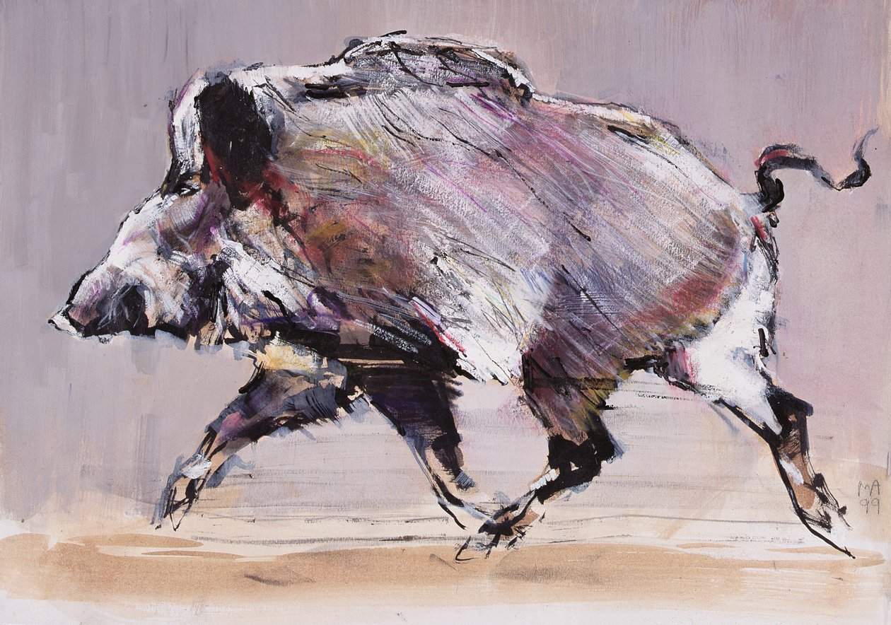 Jabalí corriendo, 1999 de Mark Adlington