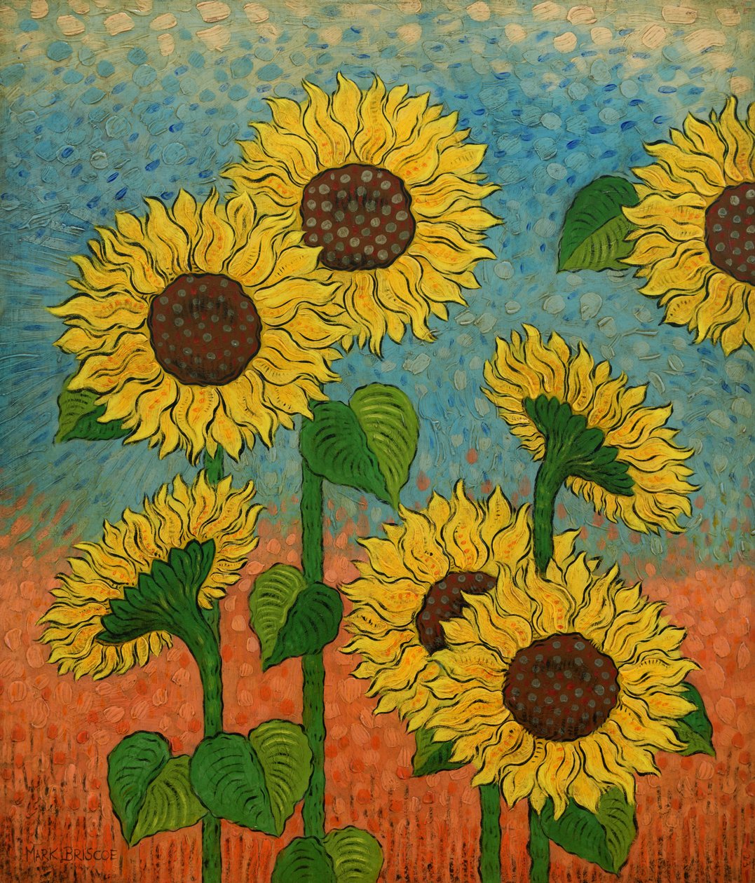 Sol de verano, 2023 (témpera grassa y óleo sobre tabla) de Mark Briscoe