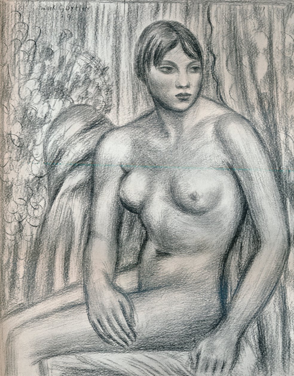 Estudio de Desnudo, siglo XX, 1932 de Mark Gertler