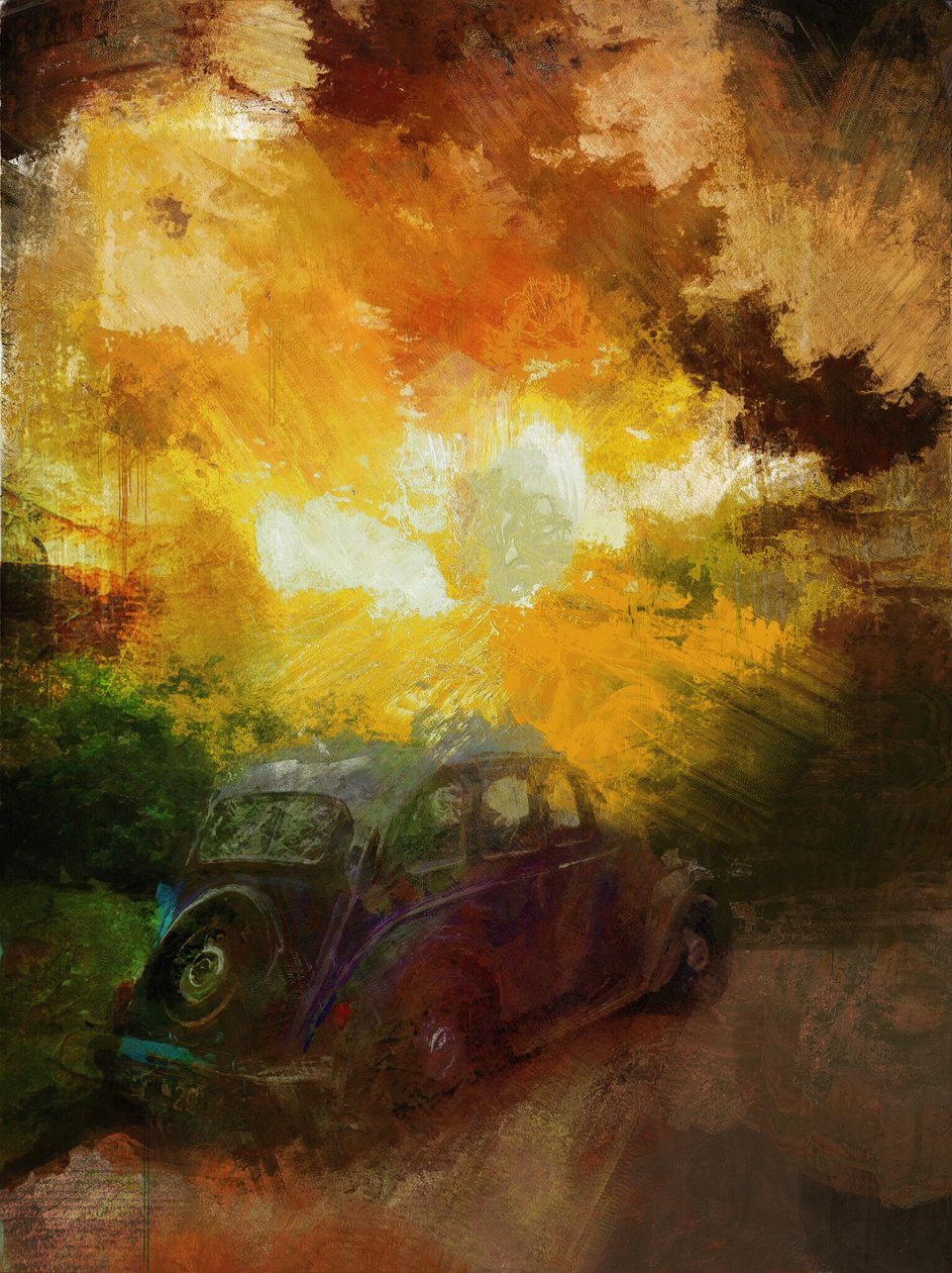 Temprano por la mañana en Melbourne, Derbyshire, 2016 (técnica mixta) de Mark Gordon
